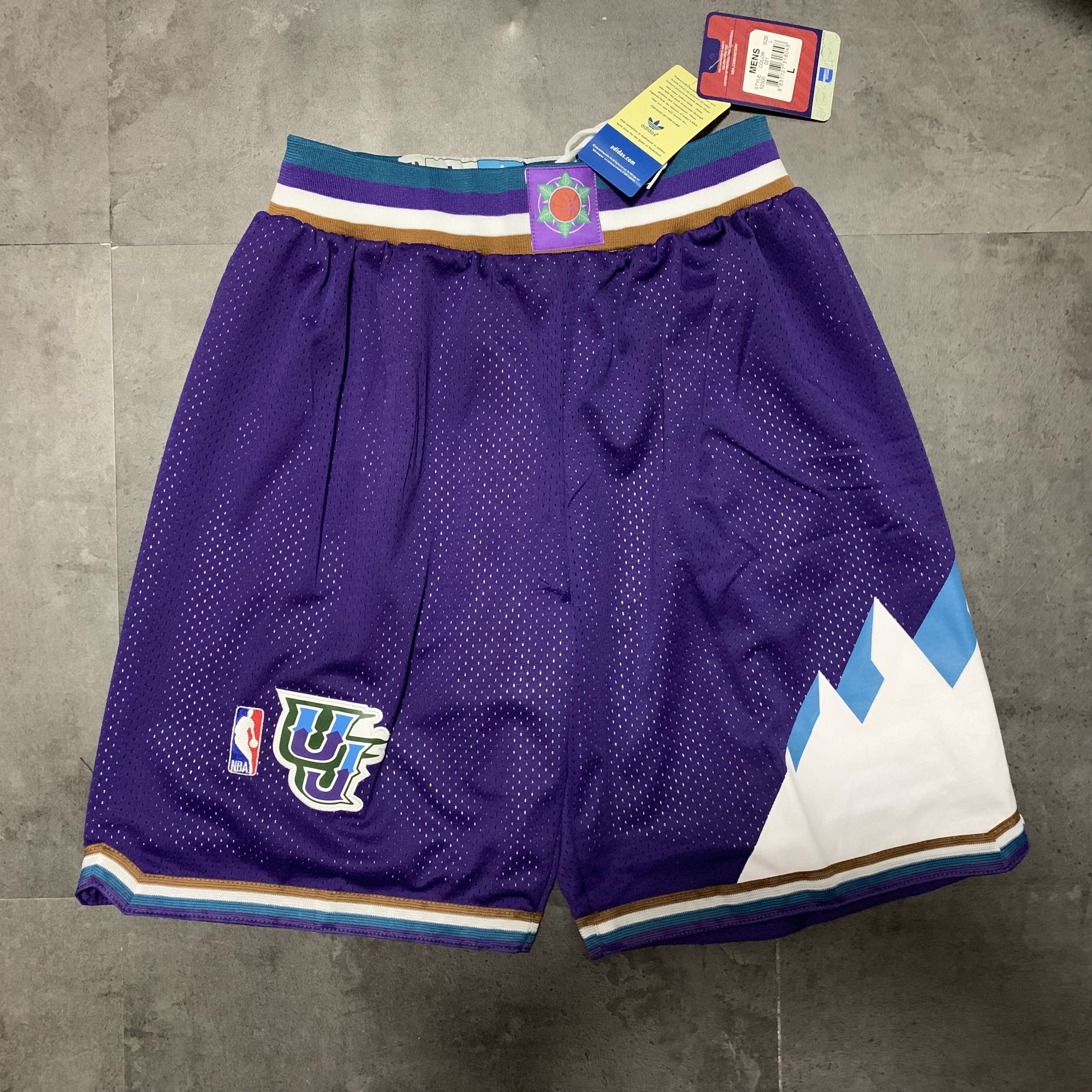 Cheap Men NBA Utah Jazz Purple Shorts 0416